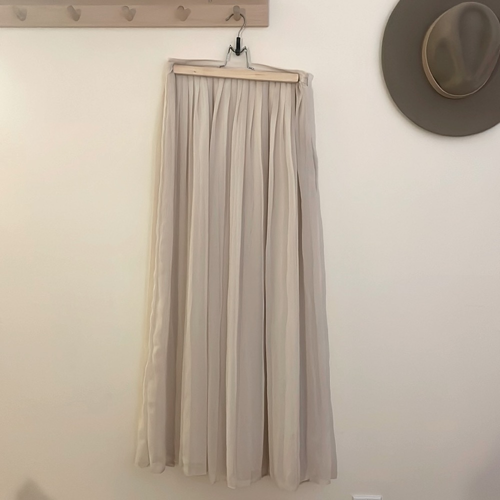 Urban Outfitters Cream Sparkle and Fade Maxi Skirt